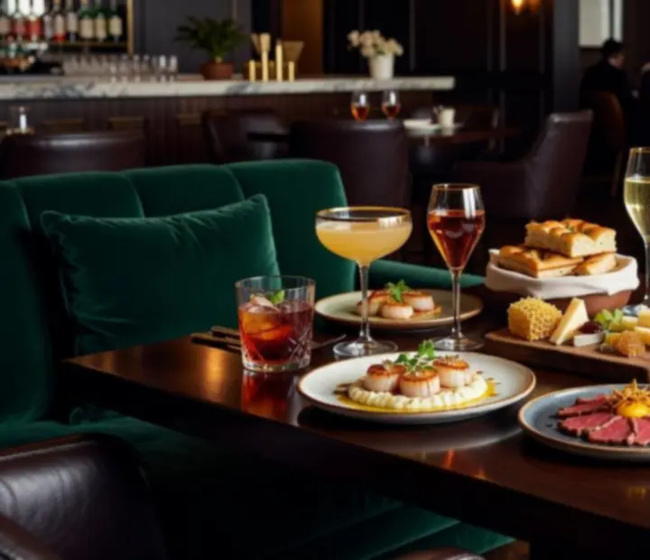 Megosztható gourmet small plate-ek és falatok elegáns tálalásban, kártyaasztalhoz illő stílusban